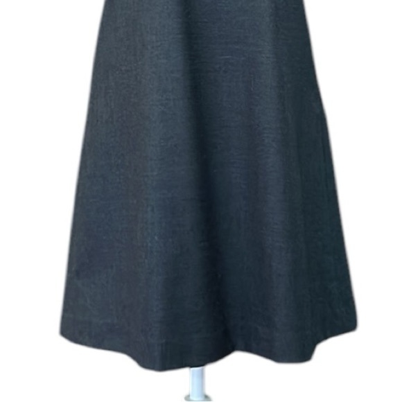 J. Crew Wool Blend Black Ribbon Ravine Cap-Sleeve Ruffle Detail Dress Size 6 - Picture 6 of 10